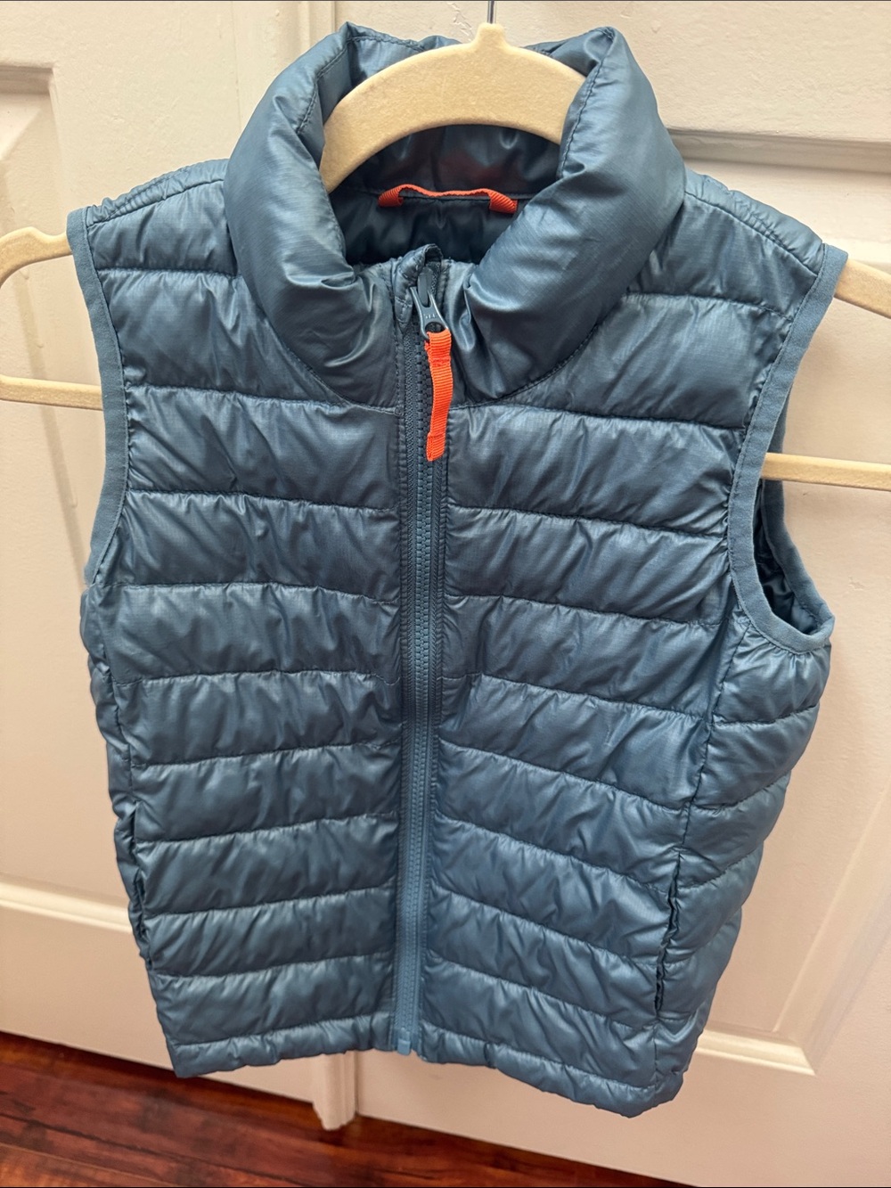 Primary Kids Lightweight Puffer Vest - Slate Blue - Size 6-7